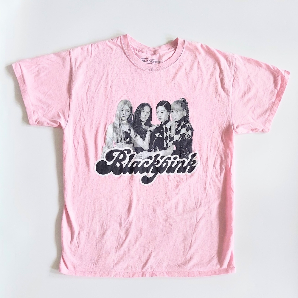 BLACKPINK Unisex Large Official Merchandise Pink Venom Portrait Tee T Shirt